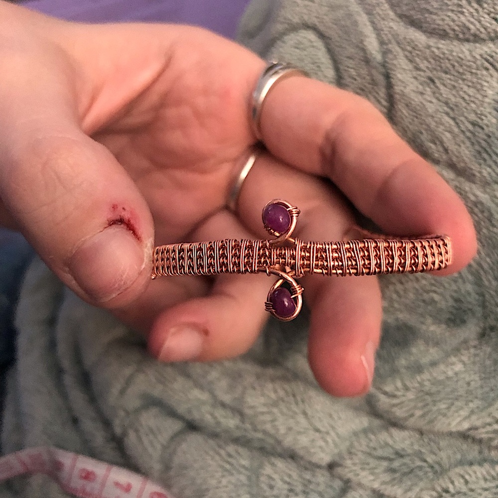 Ruby twisty bracelet